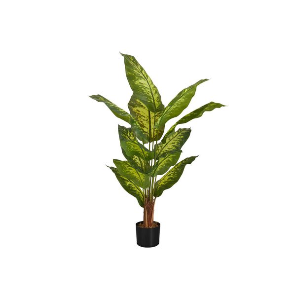 Black Green 47-Inch Indoor Evergreen Faux Fake Floor Potted Decorative Artificial Plant, image 1
